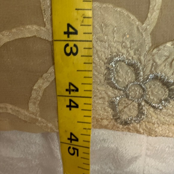 Nazila Couture sz Med Sheer Sleeve Silk Kurta Embroidery & Sheer Overlay NWOT - Picture 12 of 13